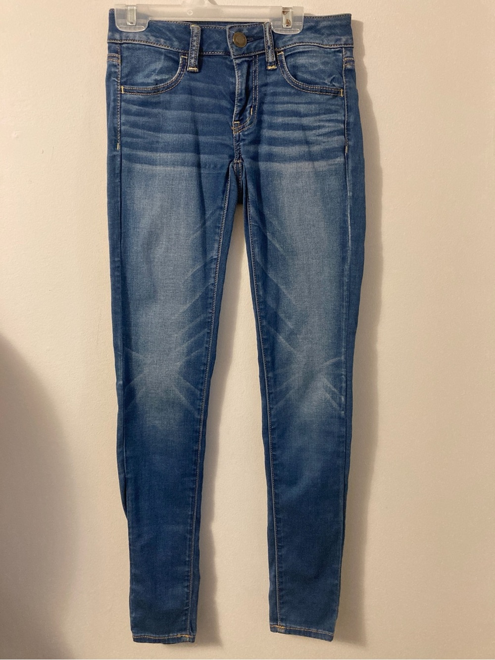 American Eagle Jegging Super Super Stretch Skinny Jeans Denim Medium Wash 8603